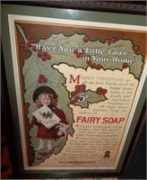Retro Fairy Soap Framed Christmas Ad