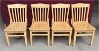 Set of Sturdy Wooden Chairs