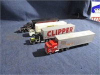 Die cast trucks and trailers