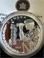 2014 $20 Fine Silver Coin 50th Anni. Peacekeeping