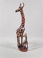 Wooden Giraffe Mother & Baby Figure