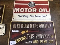 CAST IRON REPRO SIGNS