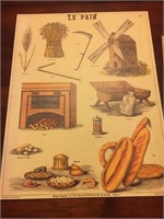 French Le Pain poster vintage 19x24.5 inches