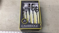 NEW Cambridge 20 pc flatware set