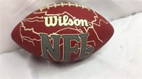 D4). FOOTBALL, WILSON, RED NFL, SIGNED?