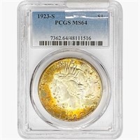 1923-S Silver Peace Dollar PCGS MS64