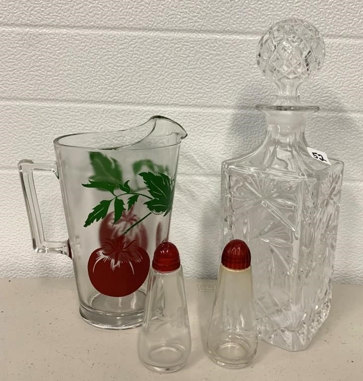 Pitcher, Wine Decanter & Salt & Pepper(NO SHIPPING