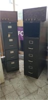(1) WESCO 4 DRAWER FILE CABINET, (1) SECURITY