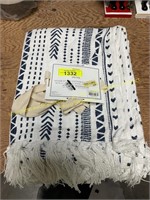 Hygge Striped Cotton Throw Blanket