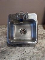 Small Wash Sink/Faucet + Box of Plumbing Materials