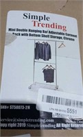 Clothing garment rack rolling