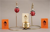 Patricia Breen Designs Ladybug & Bee Ornaments