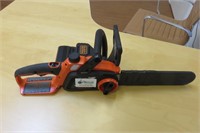 Black and Decker 12in blade chainsaw with battery