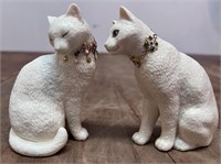 Pair Lenox “First Kiss” Cat Figurines 24K Gold