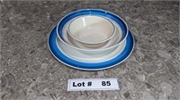 SERVING PLATE AND BOWLS