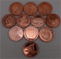 11 - Copper Rounds - Various Designs