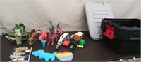 Action Packed W/Toys-Dinosaurs, Book, Cars &