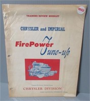 1958 Chrysler Fire Power Tune-Up. Original.