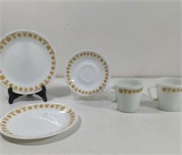 Vintage Corelle Butterfly Gold 2 Salad Plates,1