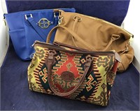 3 Faux Leather & Tapestry-look Purses & Totes