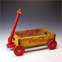 Coca Cola wooden crate wagon