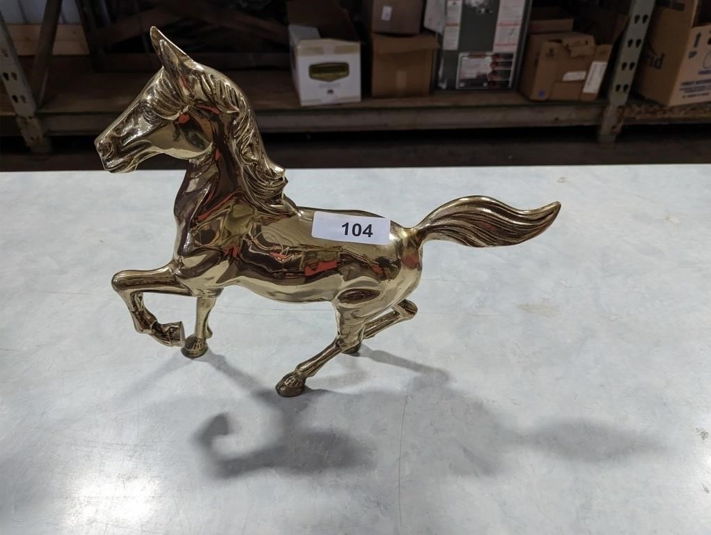 Solid Brass Horse