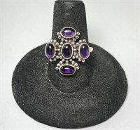 Sterling Amethyst Ring 4 Grams Size 9