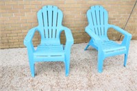 2 Plastic Adirondack Chairs