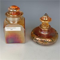 Vintage Marigold Enameled Perfume & 1930 Bottle