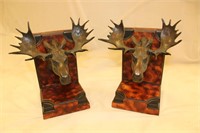 Moose bookends, Made in U.S.A.