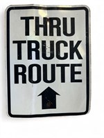 THRU TRUCK ROUTE Metal Sign 18x24"