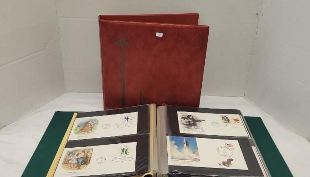 (2) Binders with USA First Day Postcards 1977-1992