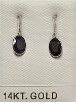 $1500 14K  Sapphire(3.1ct) Earrings