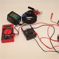 Auto Battery Charger + 2 Multi Meter