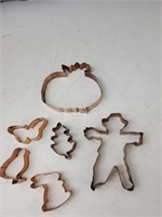 Vintage copper cookie cutters
