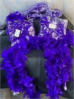 10 Purple Feather Boas