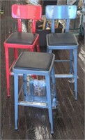 Metal bar stool chairs approximately 41" tall