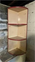 Vintage painted corner shelves 42X18