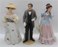 Lot of 3 Vintage Man & Women Figures - 9" tall
