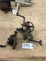 OLD HAND WINCH AND GRINDER