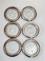 Pressed Glass Coasters (6x) Italy Primrose Plate