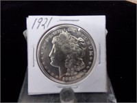 1921 Morgan silver dollar