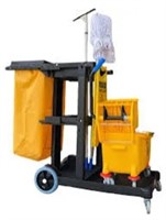 Simpli-Magic Janitorial Cart, Commercial, Black