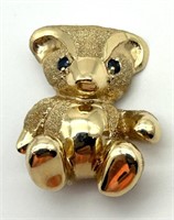 14K Gold Bear Pin - 9g - 1"