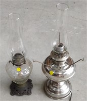 2 Antique Oil Lamps