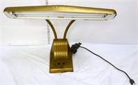 MCM gold tone gooseneck desk lamp