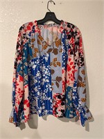 Vintage Femme Polyester Shirt Flowy