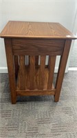 Solid Woods mission style end table with one