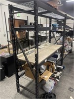 Black metal storage rack