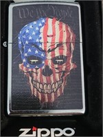 We The People American Flag Skull Zippo Sealed